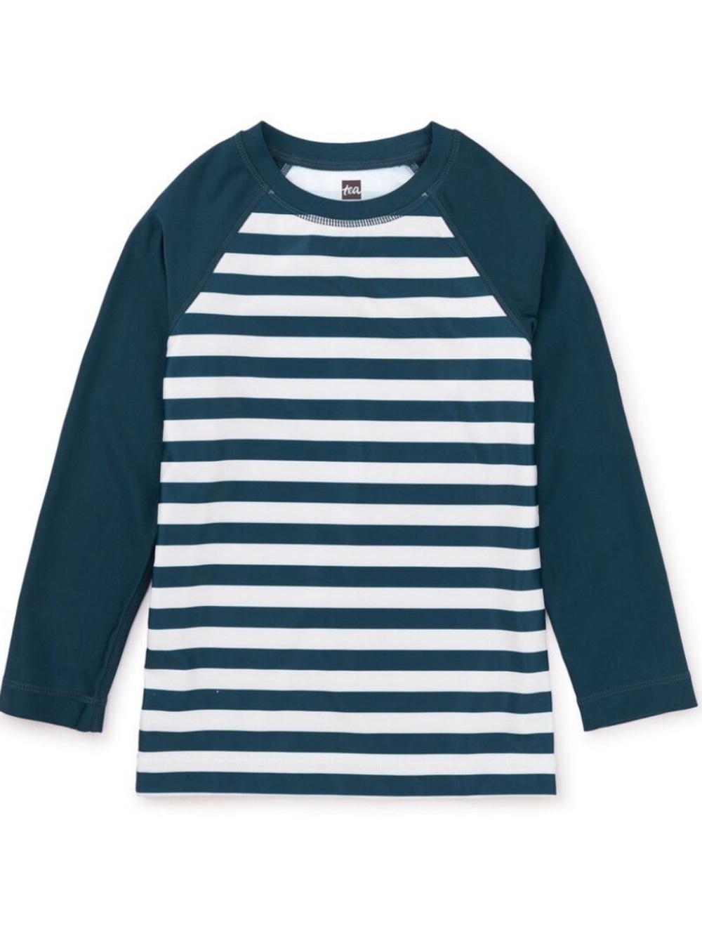 Tea Collection Navy and White Striped Long-Sleeve Rash Guard